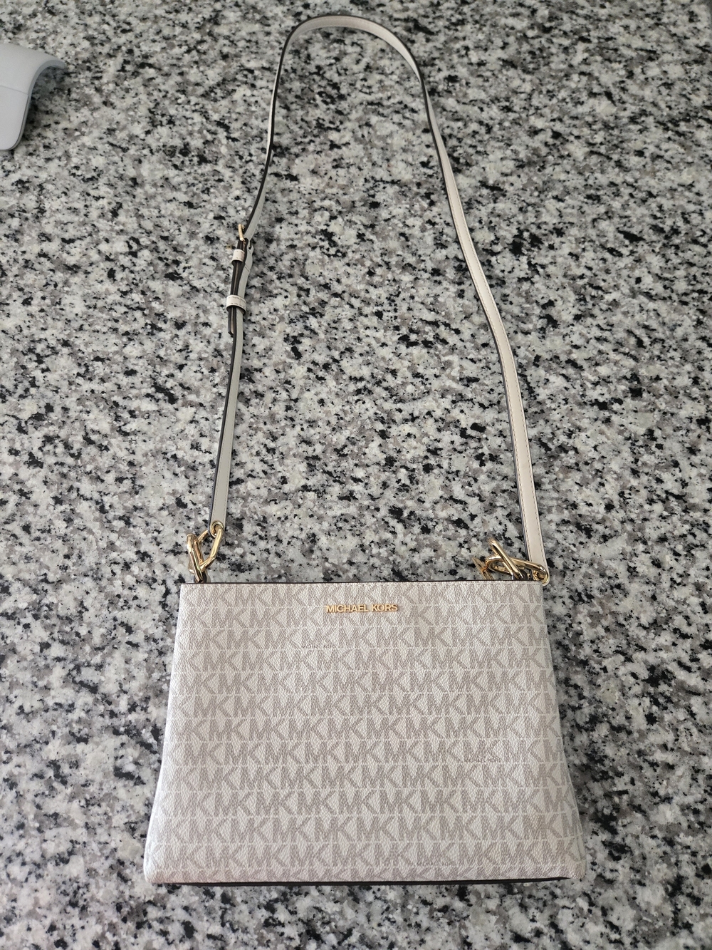 Michael Kors Beige Logo Crossbody Bag